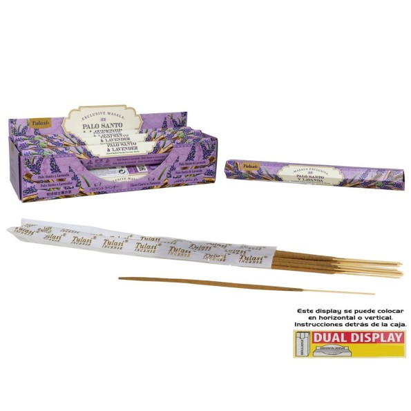 INCIENSO 15G 14 STICKS TULASI PALO SANTO & LAVENDER