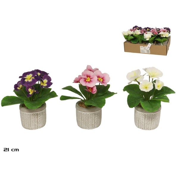 MACETA CEMENTO PANSY R/TOUCH 21 CM (S)