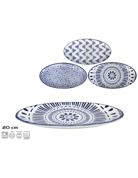 FUENTE OVALADA 20CM PARIS 3 SURTIDOS