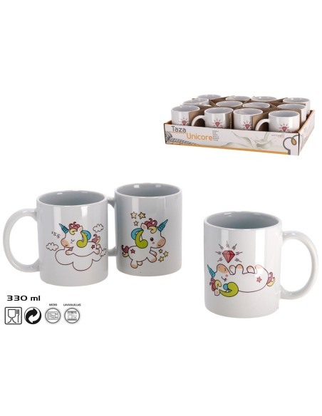 TAZA UNICORE 330 ML. SURTIDO - CERAMICA
