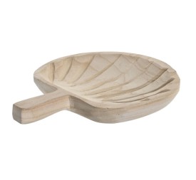 CENTRO MESA PAULOWNIA 29X23X4 HOJA NATURAL MARRON