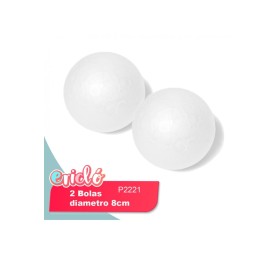 BOLA DE POREX 8CM 2UDS