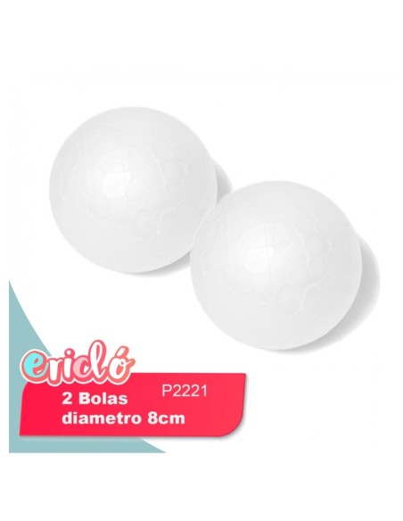 BOLA DE POREX 8CM 2UDS