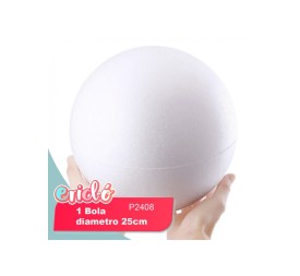 BOLA DE POREX 25CM 1UD