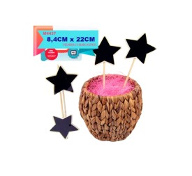 MINI PIZARRA TROQUELADA ESTRELLA CON PALO