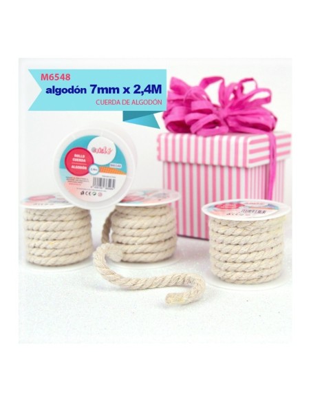 ROLLO CUERDA ALGODÓN 2.4CM