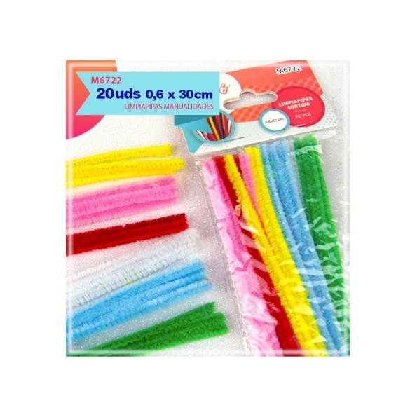 LIMPIAPIPAS MANUALIDADES MAXI DE COLORES (7228)