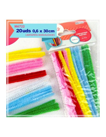 LIMPIAPIPAS MANUALIDADES MAXI DE COLORES (7228)