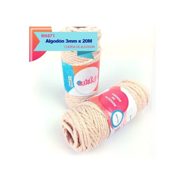 CUERDA DE ALGODON 2MM X 60M (8713)