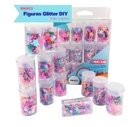 FIGURAS GLITTER DIY(12BOTES)