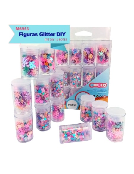 FIGURAS GLITTER DIY(12BOTES)