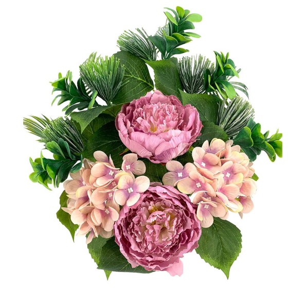 R.U/C. PEONIA/HORTENSIA X9 MAUVE 52cm (A413-5)