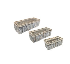 JUEGO 3 JARDINERAS RECTANGULAR MADERA