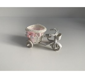 CESTA TRICICLO ROSA 15X8X8CM