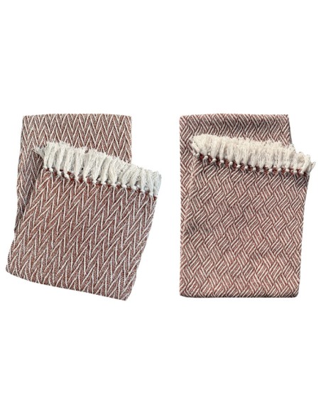 PLAID ALGODON RECICLADO 150X200 430 GSM, 2 SURT.