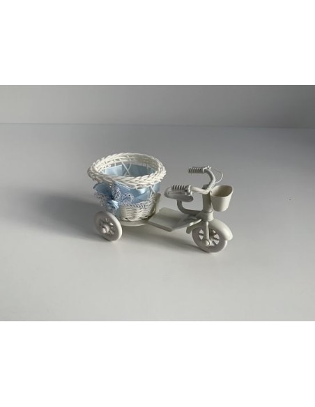 CESTA TRICICLO CELESTE 15X8X8CM