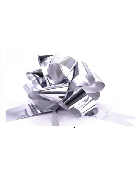 LAZO AUTOMATICO - PLATA METALIZADO 50mm