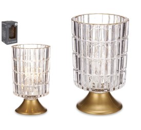 FAROL LED PIE METAL TRANSPARENTE