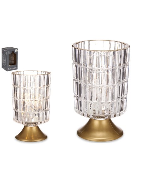 FAROL LED PIE METAL TRANSPARENTE