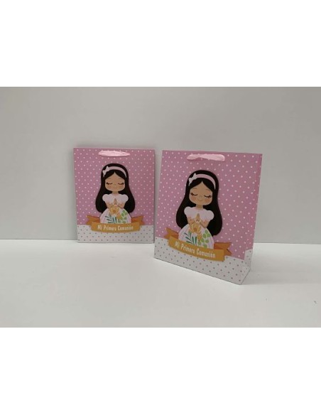 BOLSA REGALO 26X32X10.5CM COMUNION NINA
