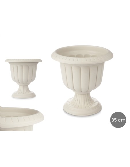 MACETERO COPA 35 CM DIAM BEIGE