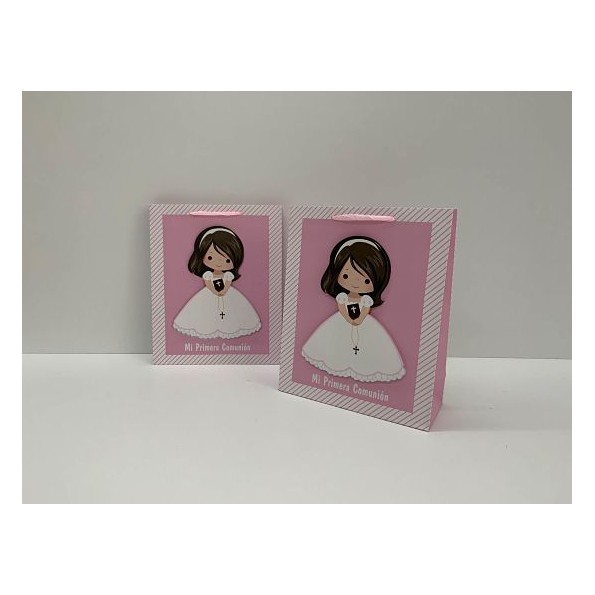 BOLSA REGALO 26X32X10.5CM COMUNION NINA (1387)