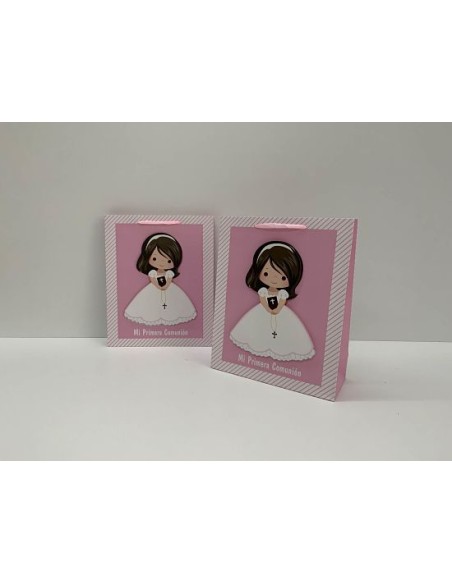 BOLSA REGALO 26X32X10.5CM COMUNION NINA (1387)