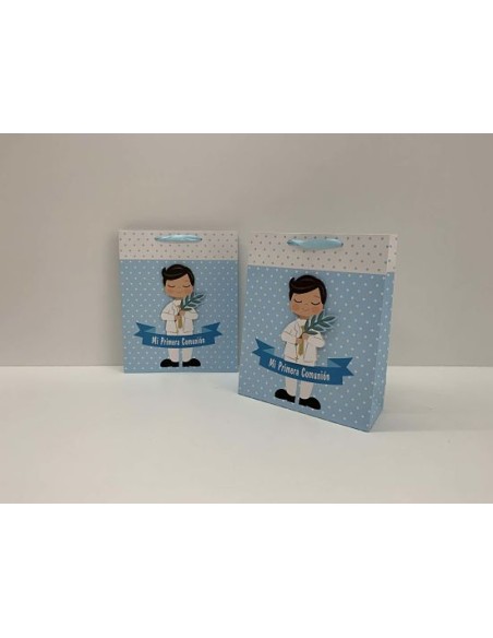BOLSA REGALO 26X32X10.5CM COMUNION NINO
