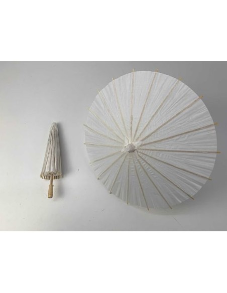 MINI PARAGUAS PAPEL 20CM BLANCO