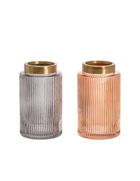 JARRÓN 2/C VIDRIO 11 X 11 X 19 CM