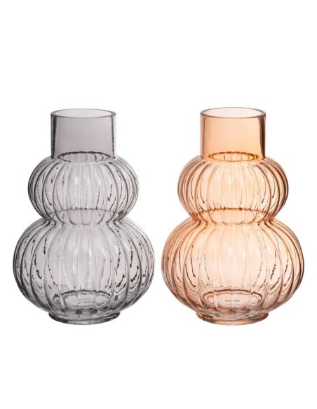 JARRÓN 2/C VIDRIO 17 X 17 X 26 CM