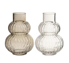 JARRÓN 2/C VIDRIO 17 X 17 X 26 CM