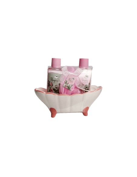 BAÑERA CERAMICA FLORES DE JARDIN