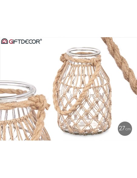 PORTAVELA VIDRIO CUERDA NATURAL MED