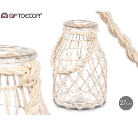 PORTAVELA VIDRIO CUERDA BLANCA MED