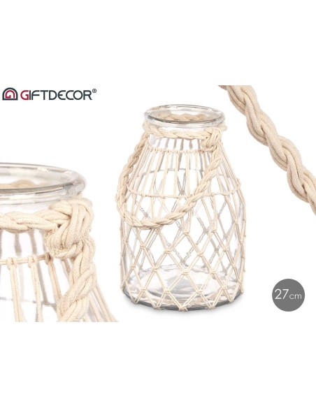PORTAVELA VIDRIO CUERDA BLANCA MED