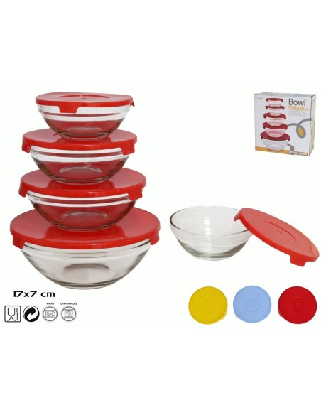 S/5 BOWL C/TAPA PORTMAN 17X7CM 3SURTIDOS