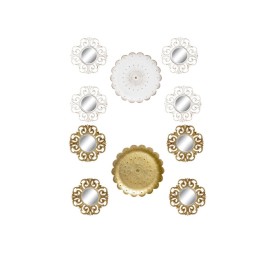 ESPEJO SET 5 PP CRISTAL 35X2X35 DECAPE 2 SURT.