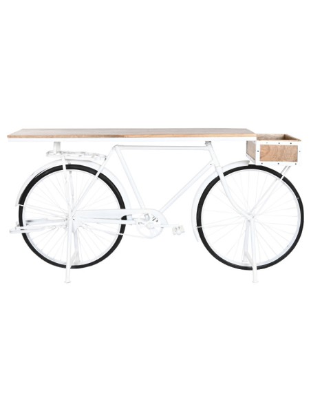 CONSOLA HIERRO MANGO 195X40X91 BICICLETA