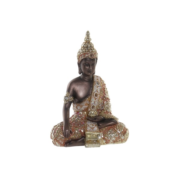 FIGURA RESINA ESPEJO 12X6.5X17 BUDA CORAL