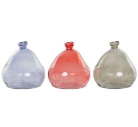 JARRON CRISTAL RECICLADO 17X17X18 ORGANICO 3 SURT.