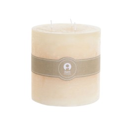 VELA CERA 12X12X12 1180 GR, 90 HORAS NATURAL CREMA