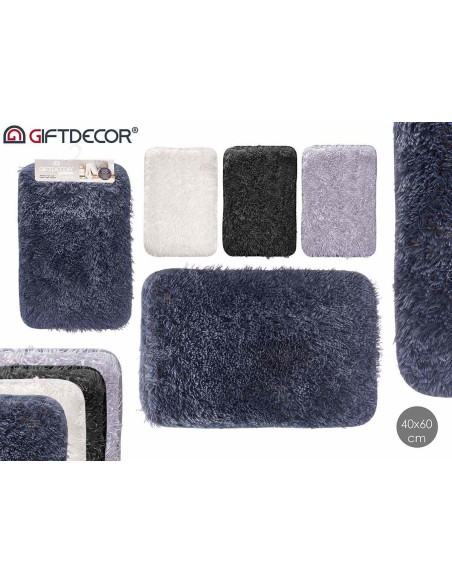 ALFOMBRA PELO LARGO 40X60 CM 4 TONOS NEUTROS