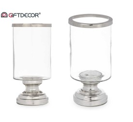 PORTAVELA COPA CILINDRO PLATEADA