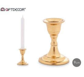 CANDELABRO SENCILLO DORADO 9CM