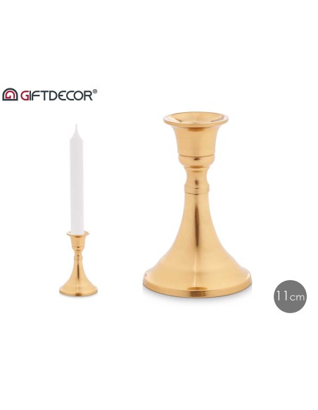 CANDELABRO PEQUEÑO DORADO 12CM