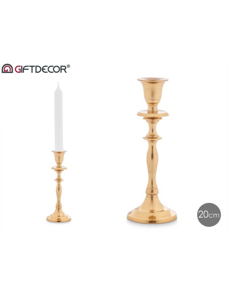 CANDELABRO MEDIANO DORADO 20CM
