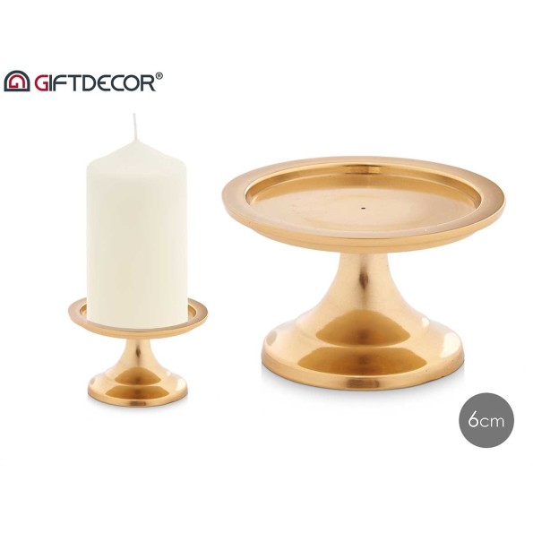 CANDELABRO PEANA PEQ DORADO 6CM