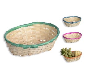 PANERA BAMBU OVALADA RIBETE COLORES