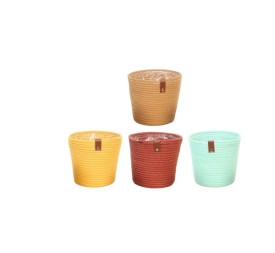 MACETERO CUERDA COLOR L C/PLASTICO 22x22x20 cm